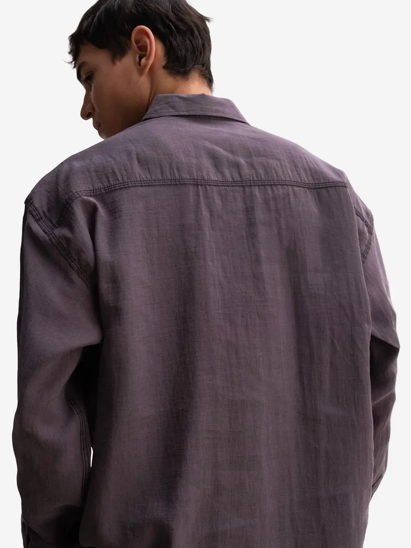 جيستو GIESTO Men's Oversized Long Sleeve Shirt With Pocket