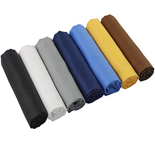 aufodara 7 Pieces 17.7" x 19.5" (45cm x 50cm) Solid Colors Cotton Craft Fabric Bundle Precut Patchwork for DIY Sewing Quilting Crafting Artcraft (A-b801) - Image 4