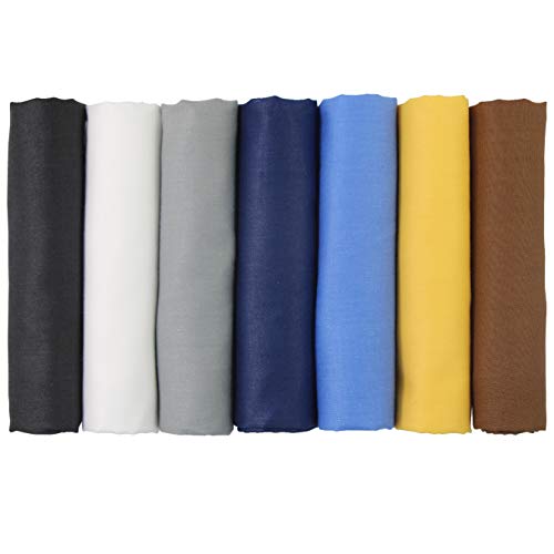 aufodara 7 Pieces 17.7" x 19.5" (45cm x 50cm) Solid Colors Cotton Craft Fabric Bundle Precut Patchwork for DIY Sewing Quilting Crafting Artcraft (A-b801) - Image 5