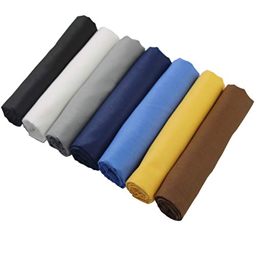 aufodara 7 Pieces 17.7" x 19.5" (45cm x 50cm) Solid Colors Cotton Craft Fabric Bundle Precut Patchwork for DIY Sewing Quilting Crafting Artcraft (A-b801) - Image 2