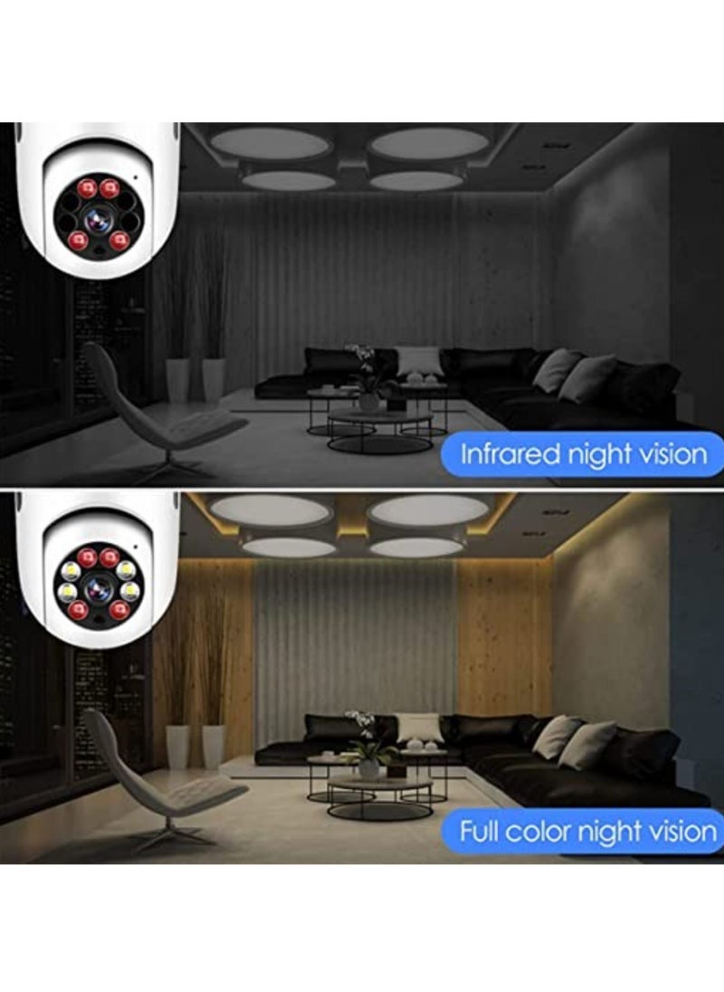 JAJEEK "Security Light Camera Smart Wireless WiFi Full Color Bulb Camera 2.4GHz 360-Degree Panoramic IP Camera – Pack of 10 (E27)" - Image 3