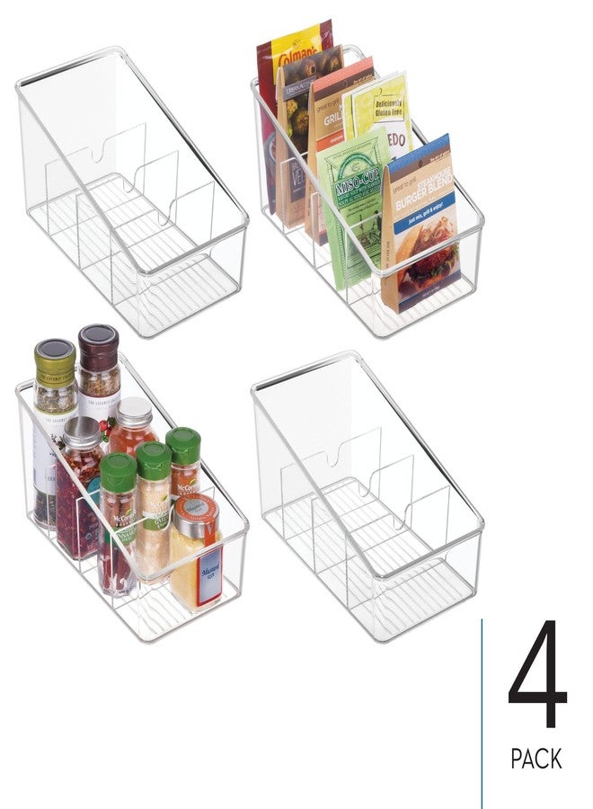 إنترديزاين منظم عبوات مقسم من iDesign لتخزين أدوات المطبخ والمؤن - مجموعة من 4 قطع - شفاف - Image 2