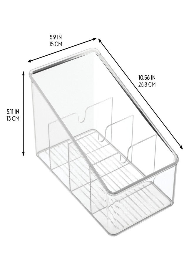 إنترديزاين منظم عبوات مقسم من iDesign لتخزين أدوات المطبخ والمؤن - مجموعة من 4 قطع - شفاف - Image 3