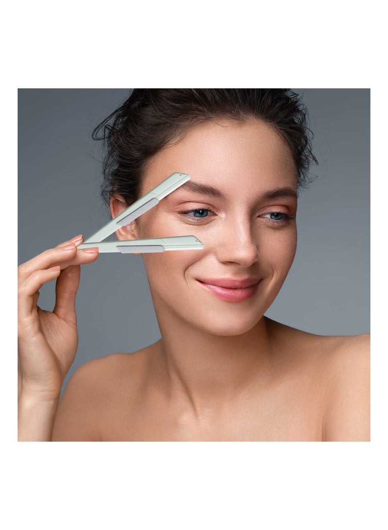 SYOSI Eyebrow Razor for Women, 6 pcs eyebrow trimmers with sliding cover, Ergonomic Eyebrow Shaper and Facial Razor, for Peach Fuzz, Exfoliating Face Razor, Gentle Skin Exfoliation Blade - Image 5