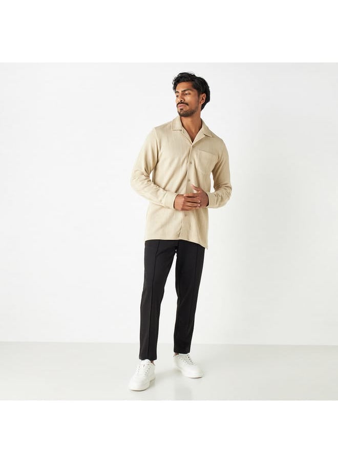 Iconic Iconic Solid Pants with Drawstring Closure and Pockets  - Image 2