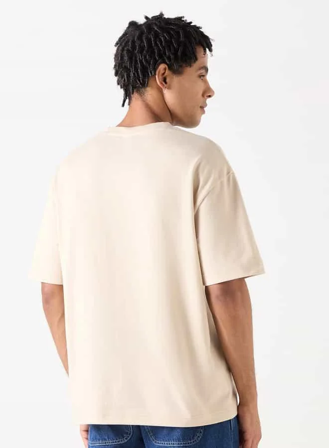 Lee Cooper Lee Cooper Embroidered Oversized T-Shirt with Crew Neck