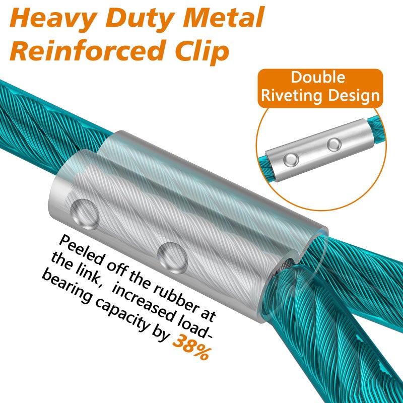 XiaZ Dog Cable 30FT, Dog Leads for Yard Heavy Duty 8/10/15/20/30/50FT, Pet Runner Tether Chain Outside for Small Medium Large Dogs Up to 120 LBS - Image 4