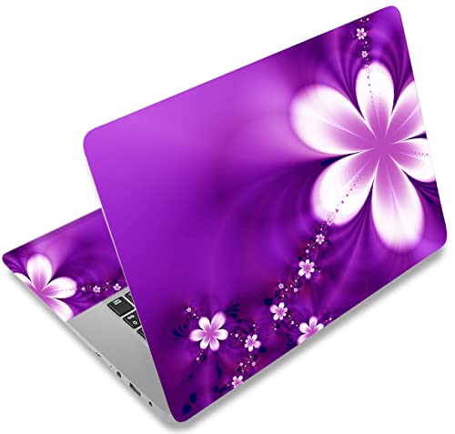ICOLOR Purple Flowers 11.6 13 13.3 14 15 15.6 inches Netbook Laptop Skin Sticker Reusable Protector Cover for Laptop Notebook FY-NEK-13 - Image 1