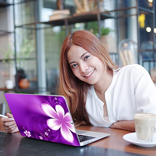 ICOLOR Purple Flowers 11.6 13 13.3 14 15 15.6 inches Netbook Laptop Skin Sticker Reusable Protector Cover for Laptop Notebook FY-NEK-13 - Image 3