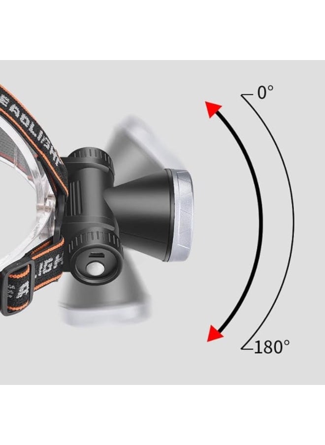Panvil - Multifunction USB Rechargeable Angle Adjustment LED Mack Head Light high Power Head lamp | Hunting Headlight | Bicycle Camping Head Torch Light led Head lamp - Image 1