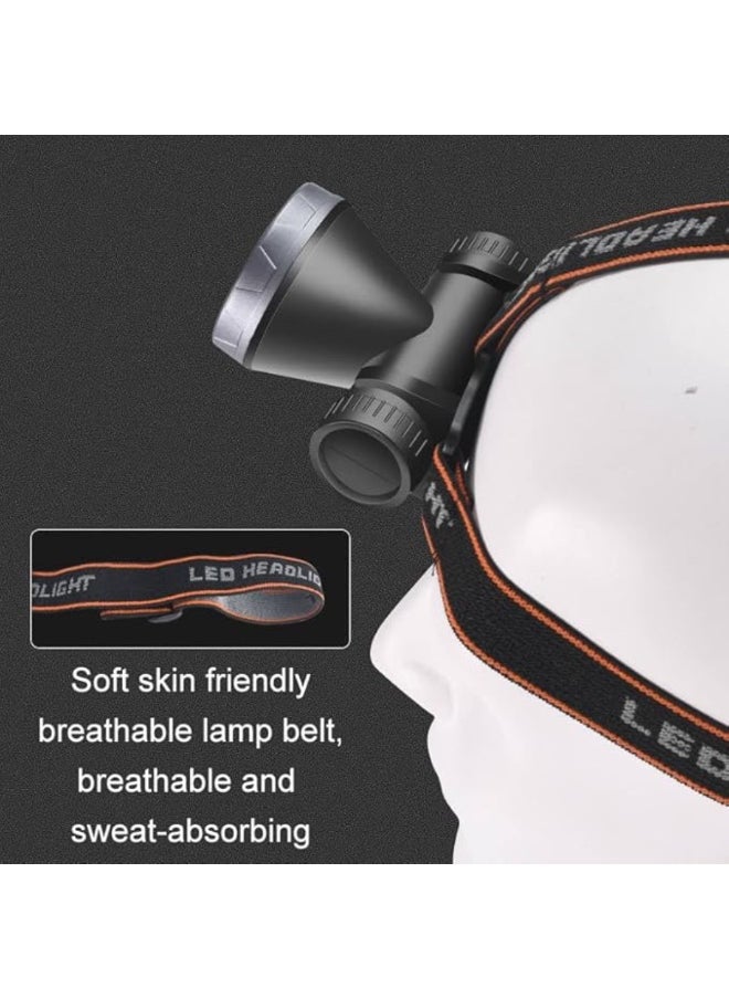 Panvil - Multifunction USB Rechargeable Angle Adjustment LED Mack Head Light high Power Head lamp | Hunting Headlight | Bicycle Camping Head Torch Light led Head lamp - Image 1