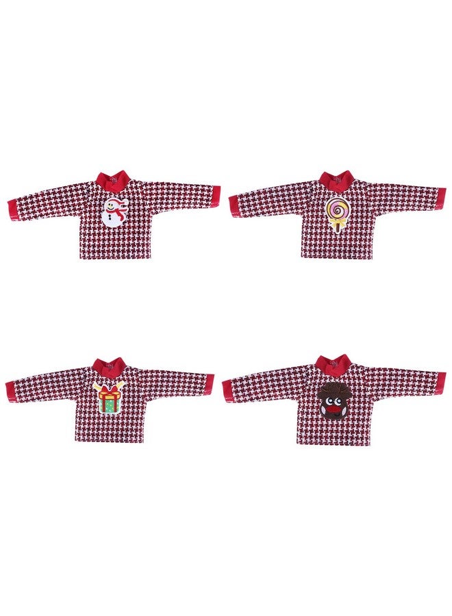 E-TING Santa Clothing Christmas Accessories For Elf Doll (Sweater Set - 1 Sweater + 8 Attachable Decals) - Image 2