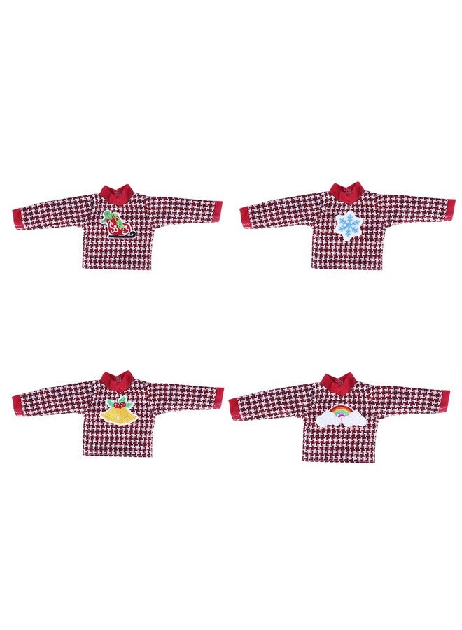 E-TING Santa Clothing Christmas Accessories For Elf Doll (Sweater Set - 1 Sweater + 8 Attachable Decals) - Image 3