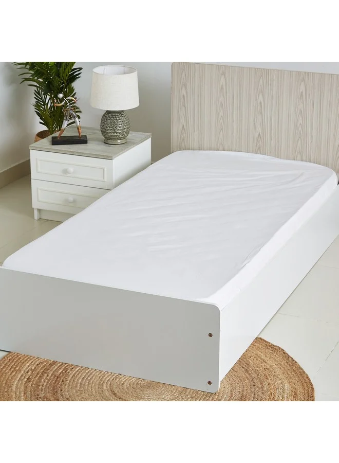 Home Box Ballina Solid Cotton Single Fitted Sheet 200 x 33 x 90 cm