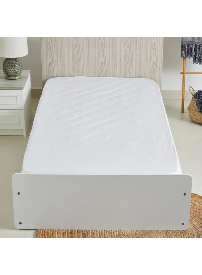 Home Box Ballina Solid Cotton Single Fitted Sheet 200 x 33 x 90 cm