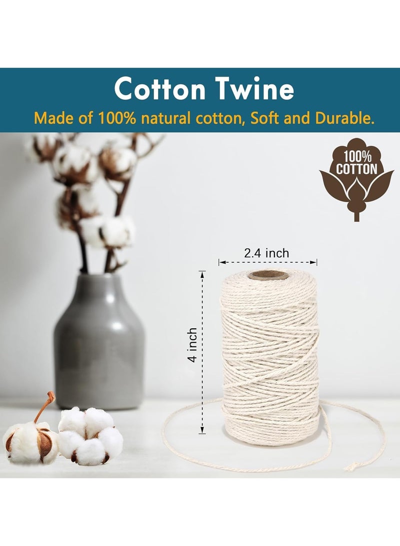 Natural Jute Twine String – 3-Pack, 100m, 2mm, 3-Ply Twine for Craft Projects, Gift Wrapping, Packing, Gardening, DIY Crafts, Durable and Eco-Friendly String for Home and Office Use - Image 3