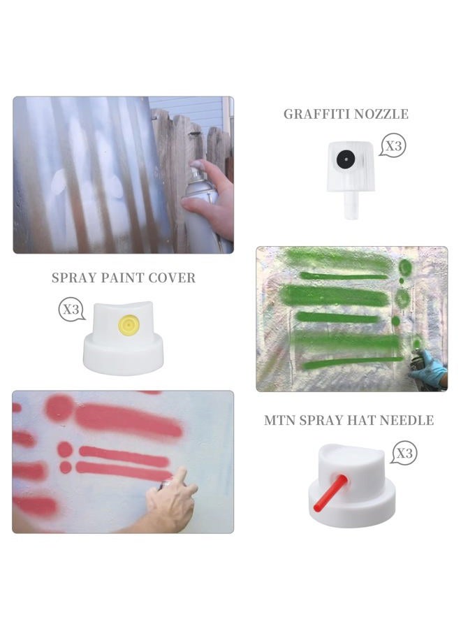 TOKDOOT spray paint caps fit Female Cans,Spray Can Nozzle-Spray Paint Nozzles Spray Paint Tips -all 9 type-27pcs - Image 3