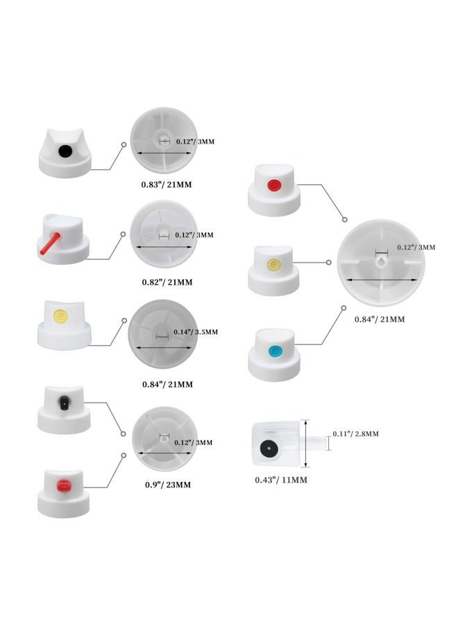 TOKDOOT spray paint caps fit Female Cans,Spray Can Nozzle-Spray Paint Nozzles Spray Paint Tips -all 9 type-27pcs - Image 2