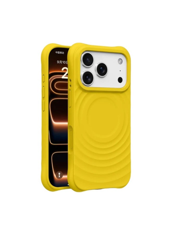 3D Ripple Liquid Silicone Magnetic Phone Case for Apple iPhone 17 Pro Max / 17 Pro / 17 Air / 17, Full Coverage Shockproof Soft Cover - Image 1