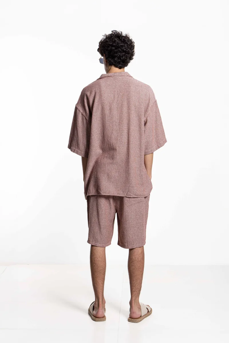 SHAPES TEXTURED KNIT SHIRT SET