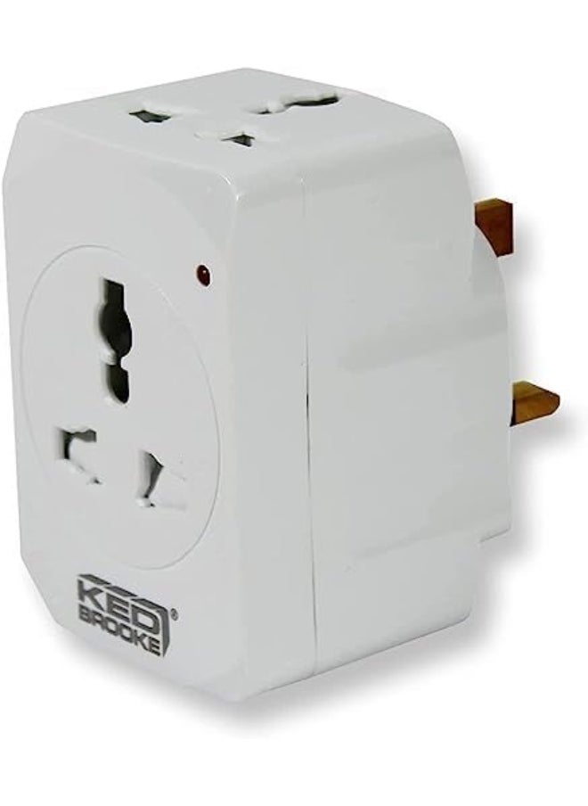 KEDBROOKE KED BROOKE ESMA Certified 13A UK UAE Adapter Fused 3-Way Universal Socket Multi-Plug for Travel, Home, Work etc.  - Image 2