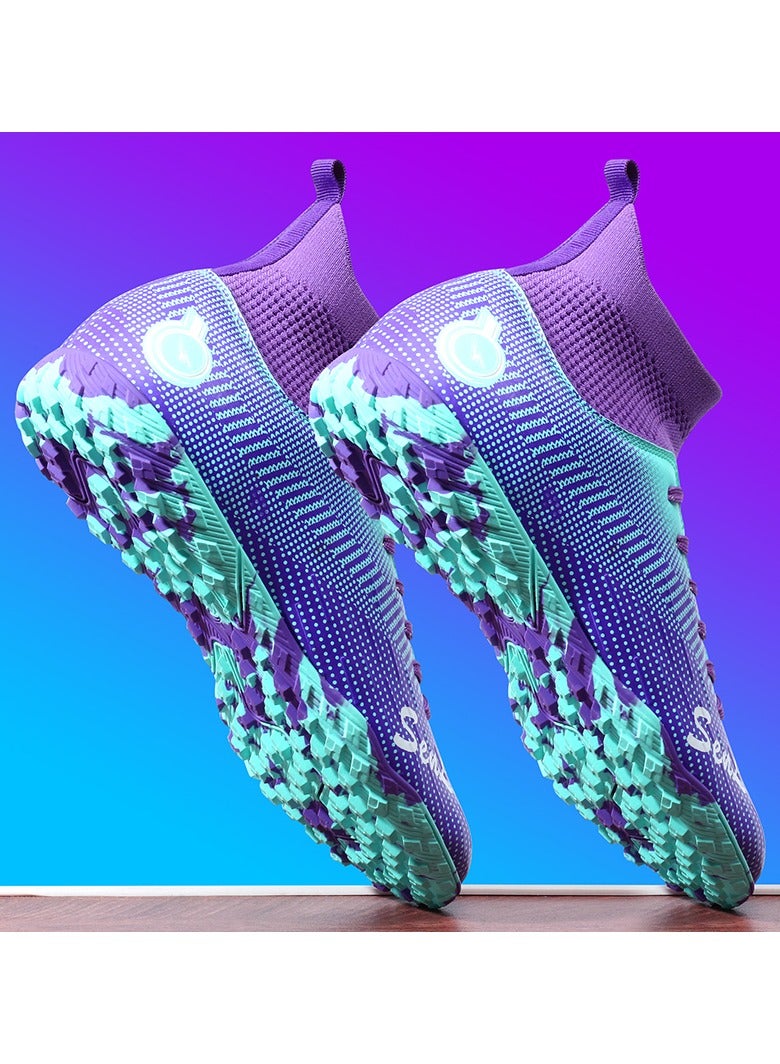 Men Kids Fashion Soccer Shoes Cleats Team Sports Training TF/FG Turf Firm Comfort High-top Football Shoes Outdoor - Image 5