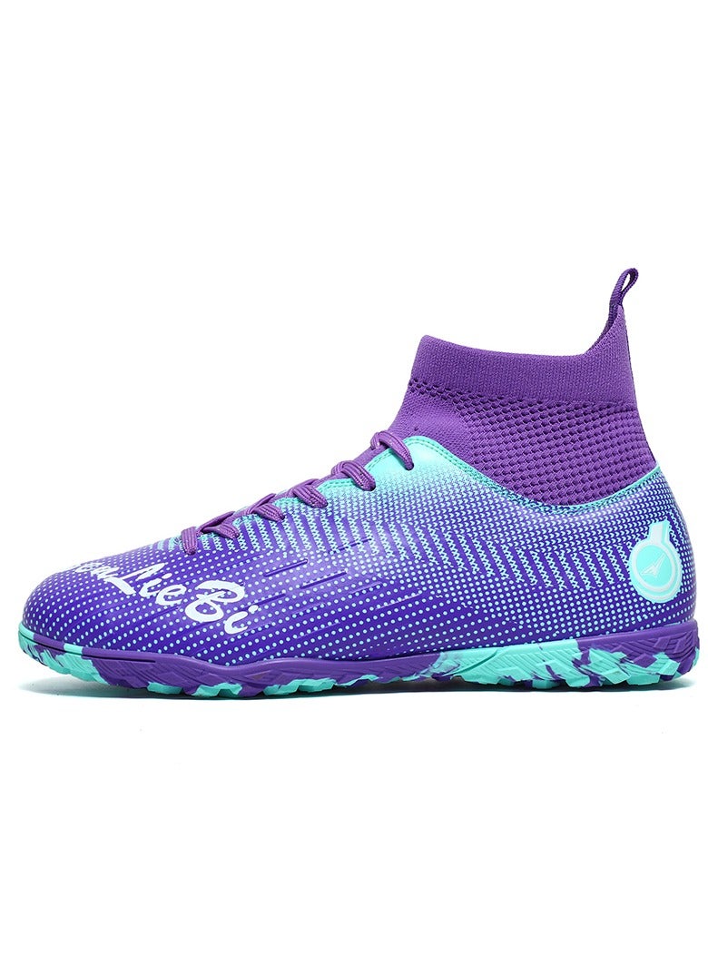 Men Kids Fashion Soccer Shoes Cleats Team Sports Training TF/FG Turf Firm Comfort High-top Football Shoes Outdoor - Image 1