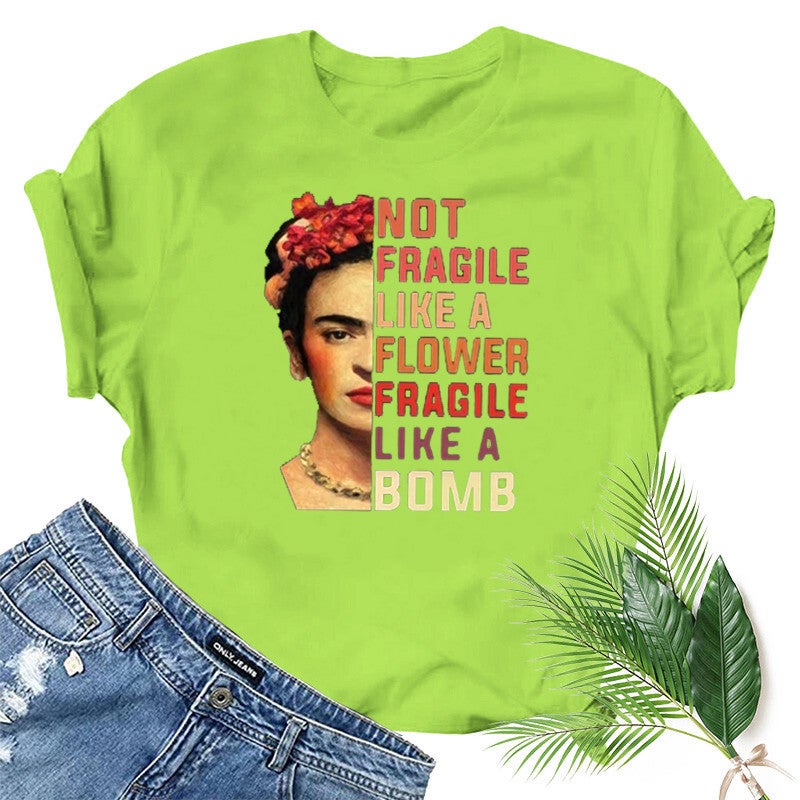 wish independent station girl avatar fun pattern printed short sleeve t-shirt - Image 5