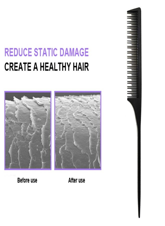 AFT90 Professional Teasing Comb, Tail Comb for Root Teasing for Thin, Add Volume Fine and Normal Hair Types, Hair Comb For Women And Men, 8.75 Inches Black 5 - Image 3