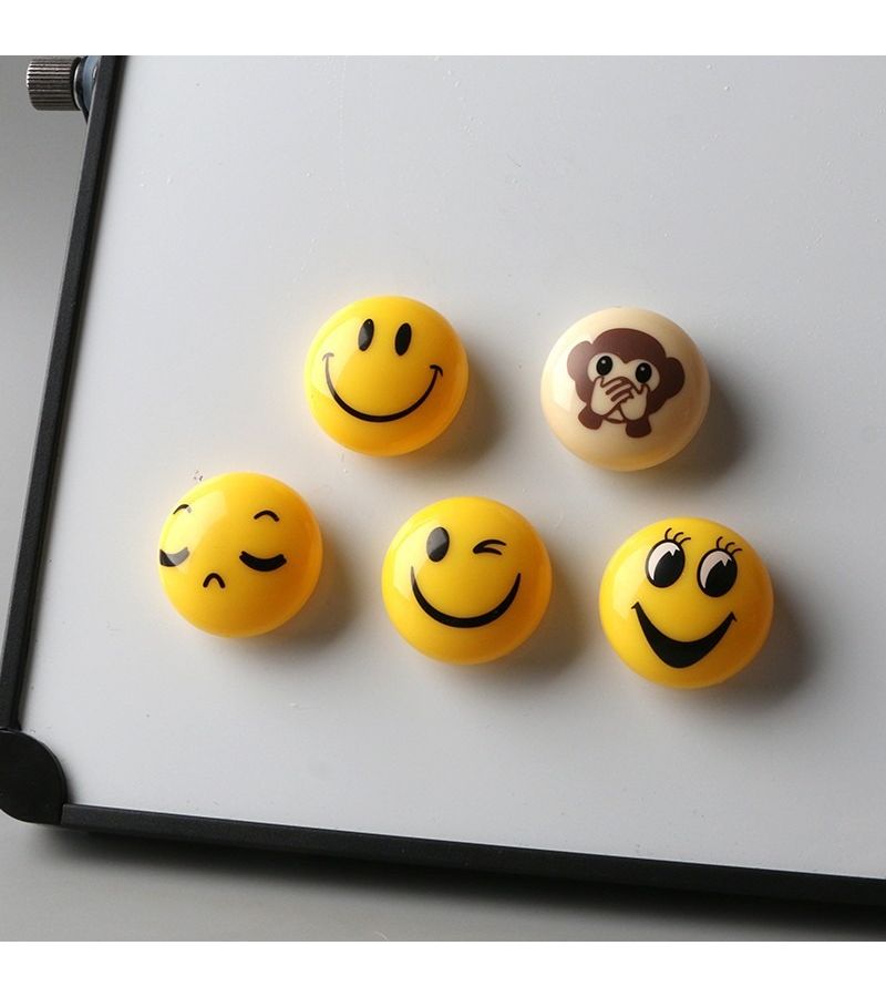 Fun Ni Smile Magnetic Clips 5pcs Strong Hold Whiteboard Eraser Fridge Poster Holder Cartoon Home Decor - Image 3