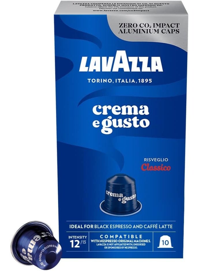 لافازا كبسولات قهوة لافازا كريما إي غوستو كلاسيك - شدة 12 - 10 كبسولات - 125 جم - Image 1