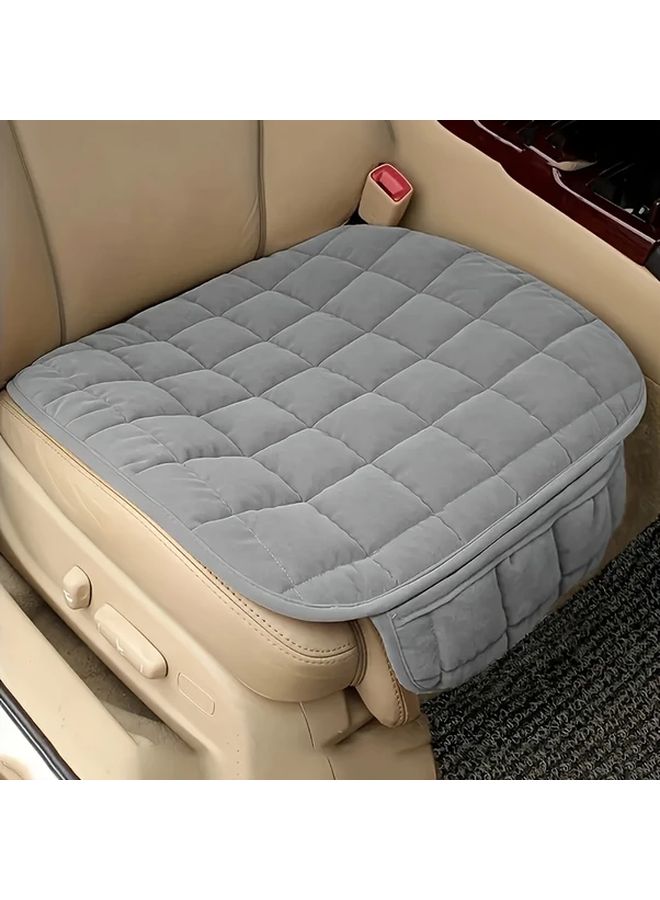 Grey Memory Foam Car Seat Cushion Non Slip Ergonomic Design Reduces Back Pain Fits All Cars With Storage Bag - Image 3