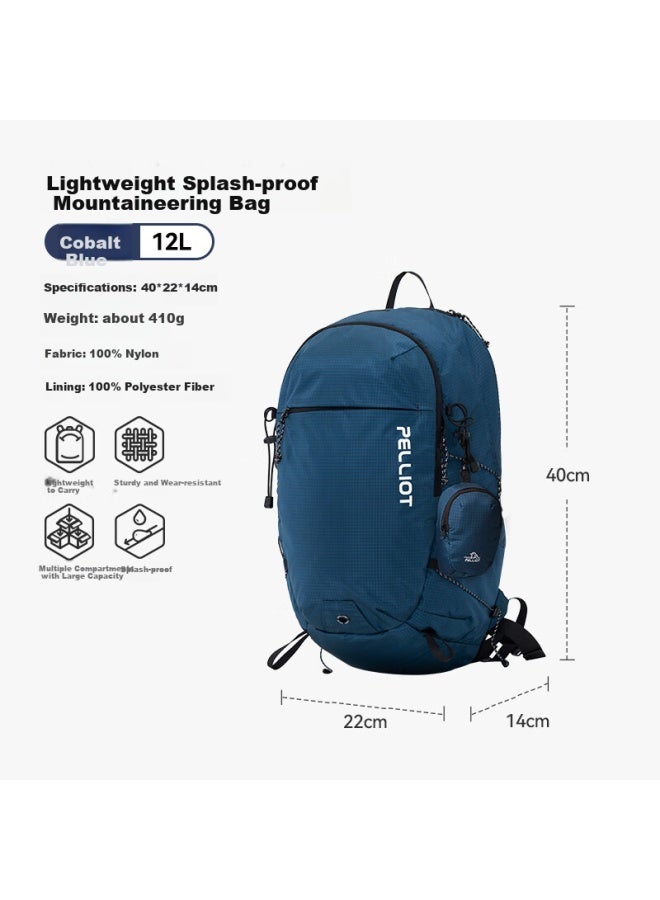 Pelliot Outdoor Mountaineering Backpack Men's Hiking Lightweight Sports Double Shoulder Backpack Travel Bag 125025014 Blue