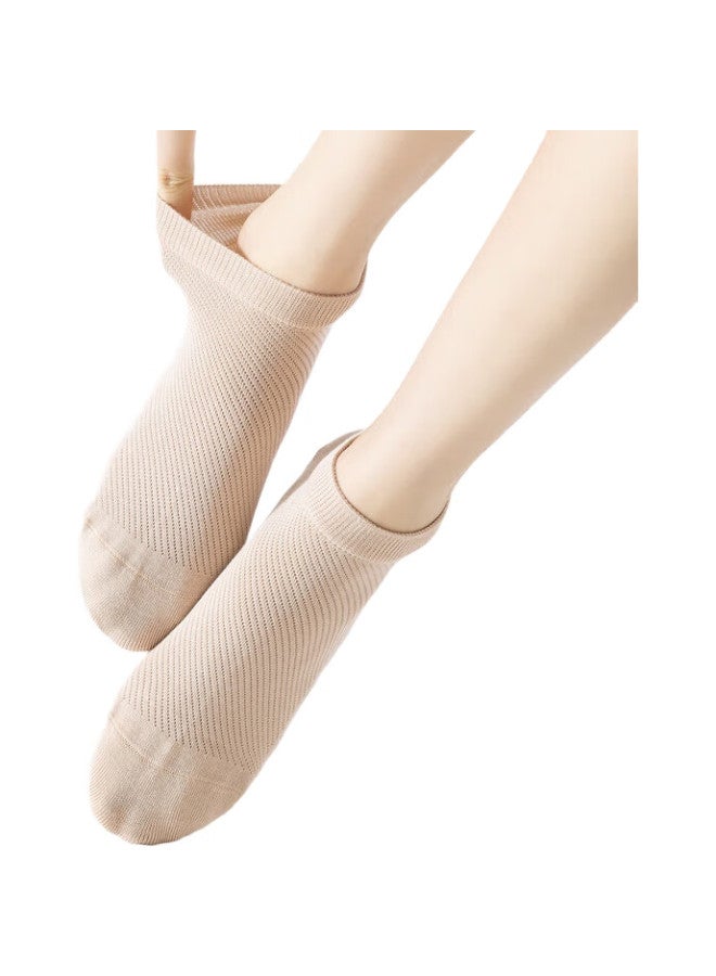 JOAE [100% Pure Cotton Odor-Resistant] 7A Antibacterial Socks, Women'S Mesh Breathable Spring And Summer Short Socks, Invisible Boat Socks, 6 Pairs - Image 1