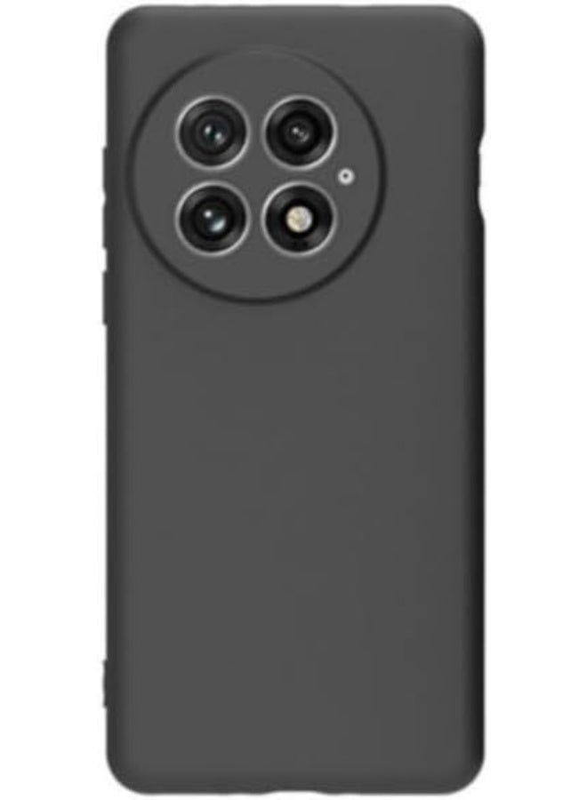 Compatible with Silicone Case for OnePlus 13, Liquid Gel Rubber Bumper Case with Soft Microfiber Lining Cushion Slim Hard Shell Shockproof Protective Cover for OnePlus 13 5G 2025 (Black)