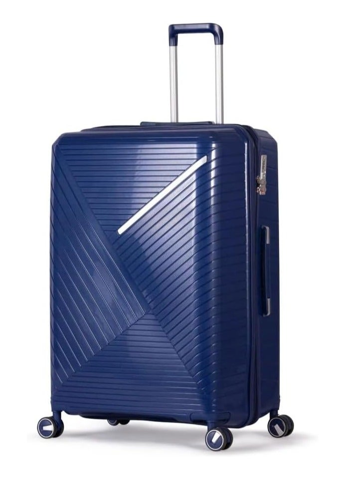 Unbreakable Trolley Luggage with TSA Lock, 4 Silent Spinner Wheels, Expandable Double Zipper - ABS, Storage, Crash and Impact Resistant Airport Suitcase Shockproof Unbreakable Blue - Image 2