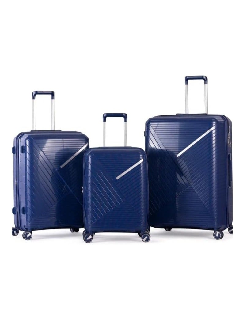 Unbreakable Trolley Luggage with TSA Lock, 4 Silent Spinner Wheels, Expandable Double Zipper - ABS, Storage, Crash and Impact Resistant Airport Suitcase Shockproof Unbreakable Blue - Image 4