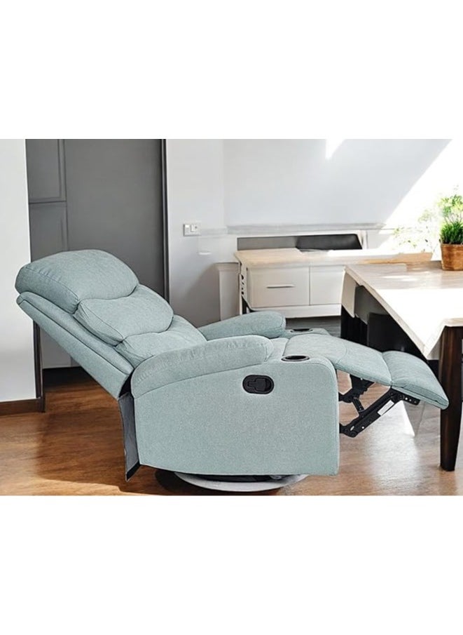 Multi Home Furniture Best Single Recliner 360 Sofa MH-03848 FABRIC Modern Rocker Ergonomic Lounge 360 Degree Swivel With cup-holderSingle Sofa Seat Living Room Chair (Tifany)  - Image 5