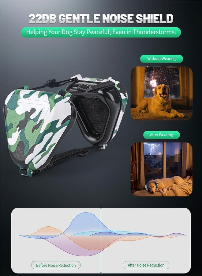 Soobeeke Dog Ear Muffs Noise Protection - Soundproof Earmuffs for Dogs, Dog Headphones Noise Cancelling Ear Muffs for Dogs, Lightweight & Adjustable for Fireworks, Thunder, Grooming - Camouflage - Image 2