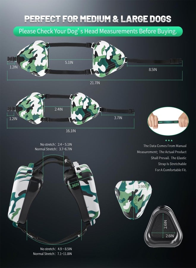 Soobeeke Dog Ear Muffs Noise Protection - Soundproof Earmuffs for Dogs, Dog Headphones Noise Cancelling Ear Muffs for Dogs, Lightweight & Adjustable for Fireworks, Thunder, Grooming - Camouflage - Image 4