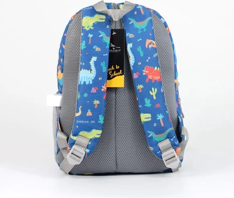 ماشو تريند 3 Eyed Blue Dinosaurs School Bag + Lunch Dino Bag Primary School Bag Backpack