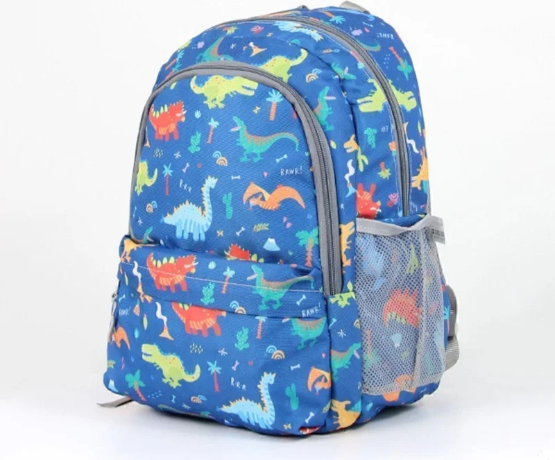 ماشو تريند 3 Eyed Blue Dinosaurs School Bag + Lunch Dino Bag Primary School Bag Backpack