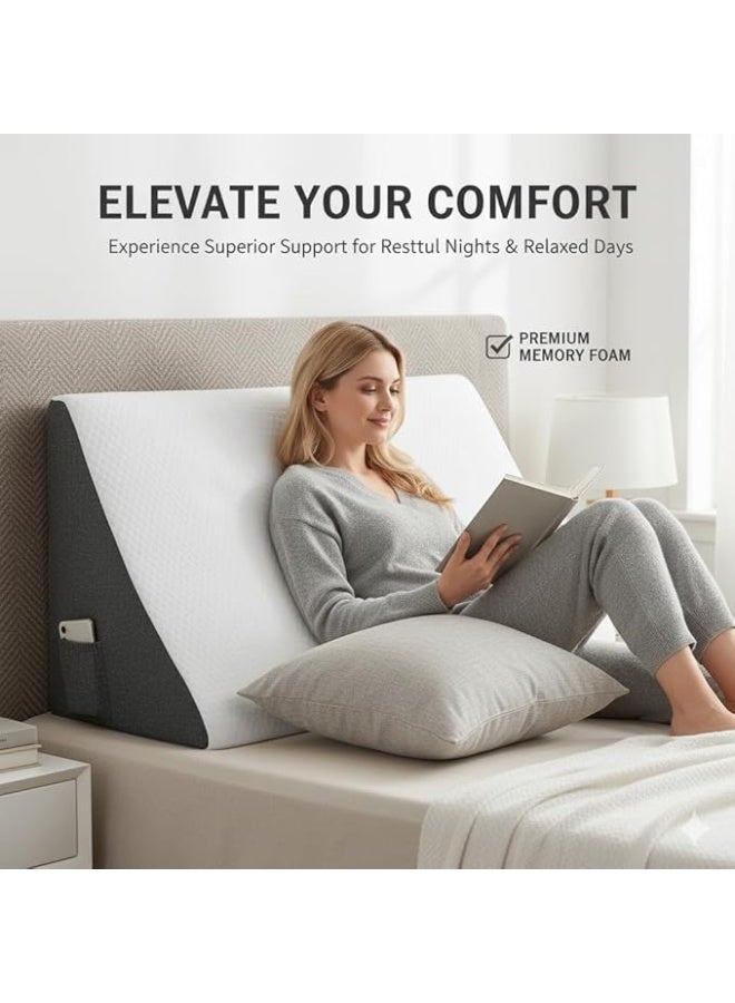 Medical Memory Foam Wedge Pillow for Sleeping – Ergonomic Bed Support Cushion – Ideal for Daily Comfort & Recovery - Image 5