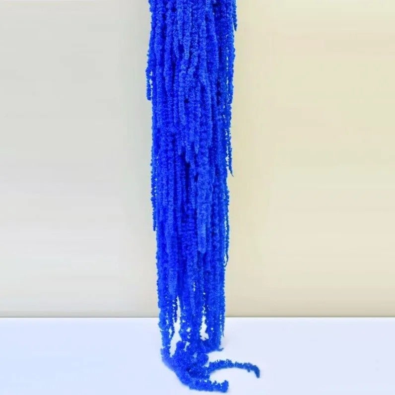 Bluejw L7 Natural Dried Amaranth Flower - 5pcs Preserved Hanging Amaranthus Caudatus, Rustic Home Wedding Decor, Dried Plants for Floral Arrangements - Image 1