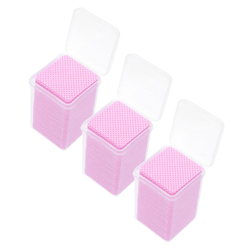White Cotton Pads 600pcs Lash Glue Nail Polish Remover Wipes Portable Salon Home Use - Image 2