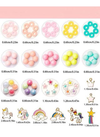 DIY Beaded Jewelry Accessories Kit, Bead Stringing DIY Bracelet Materials Set with 24 Grid + Alphabet Beads for Kids - view 3