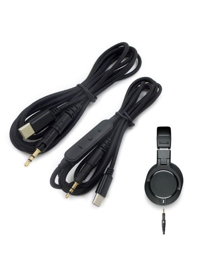 BURAQ For M40X / ATH-M50X / M60X / M70X TYPE-C/USB-C Audio Headphone Cable, Style:, Color: Standard Version  - Image 3