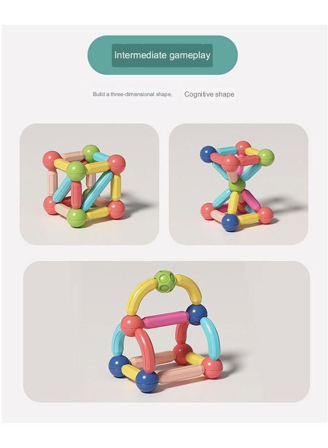 76 pieces of ever-changing magnetic stick puzzle assembly building blocks  - Image 5