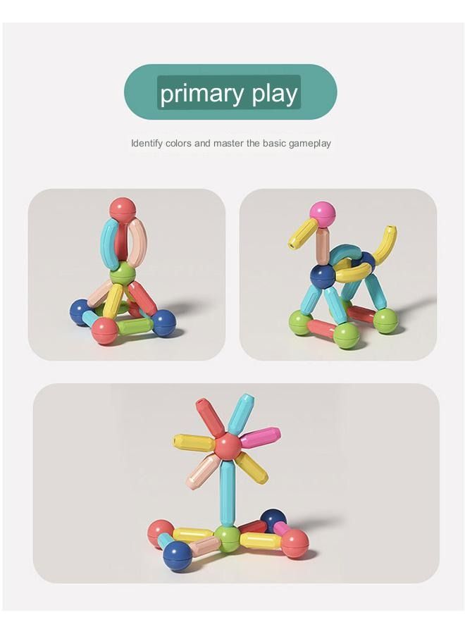76 pieces of ever-changing magnetic stick puzzle assembly building blocks  - Image 4