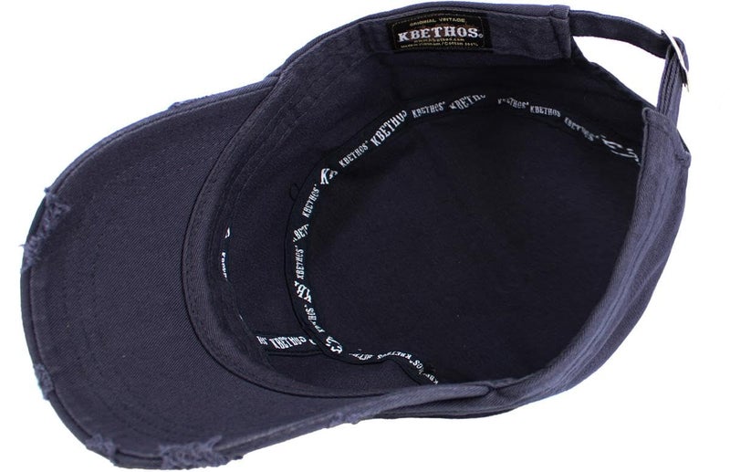 KBETHOS KBK-1466 NAV Vintage Distressed Cadet Army Cap Basic Everyday Military Style Hat - Image 4